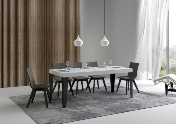 Tavolo allungabile 90x120/224 cm Flame Premium telaio Antracite