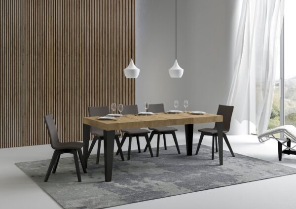 Tavolo allungabile 90x120/224 cm Flame Premium telaio Antracite