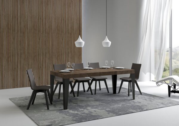 Tavolo allungabile 90x120/224 cm Flame Premium telaio Antracite