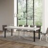Tavolo allungabile 90x90/246 cm Everyday Premium telaio Antracite