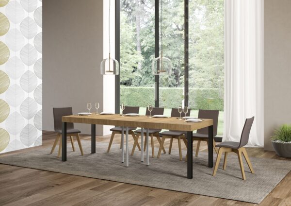 Tavolo allungabile 90x90/246 cm Everyday Premium telaio Antracite