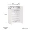 Scarpiera BOB 2 ante con1 cassetto con softclose e 5 ripiani made in Italy