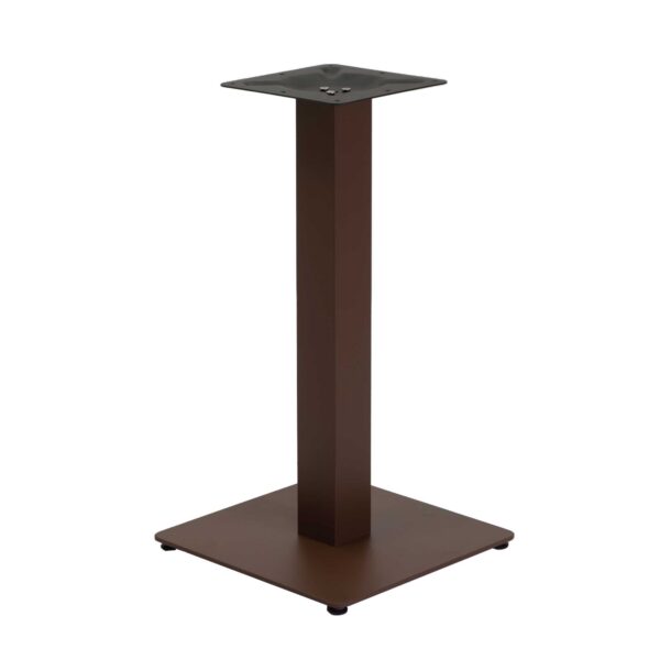 Base tavolo acciaio Jamie marrone corten quadro cm 40x40h72