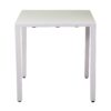 Tavolo alluminio regolabile Alma biancoquadro cm 70x70h74