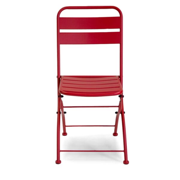 Sedia metallo rovigo pieghevole rossa cm 44x53h45/86