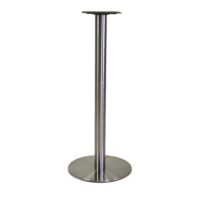 Base tavolo bar acciaio Gordon color inox tondo cm 45x45h108
