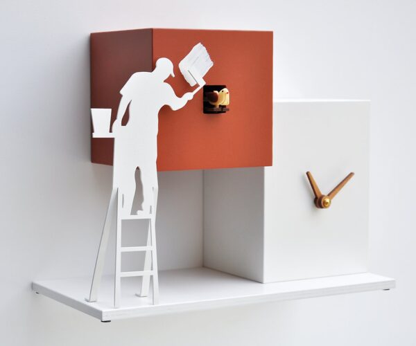 Orologio da parete a cucù Silhoutte IL PITTORE Made in Italy