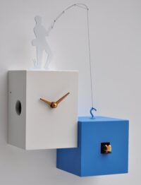 Orologio da parete a cucù Silhoutte IL PESCATORE Made in Italy