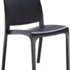 Sedia set 4 pz in resina impilabile made in Italy design per interno esterno SOFIA Nera