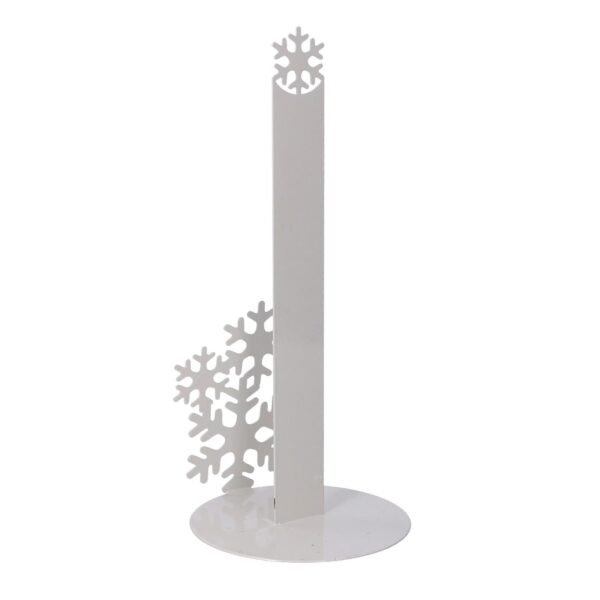 Portascottex metallo fiocco neve biancotondo cm ø15h33