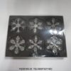 Fiocco di neve vetro confezione 6pz argento cm 23,2x17,2h2,5