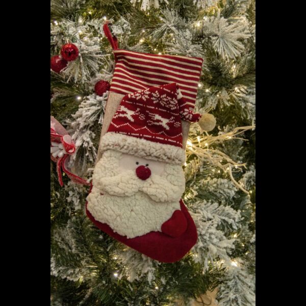 Calza tessuto babbo natale cm 46x25x2