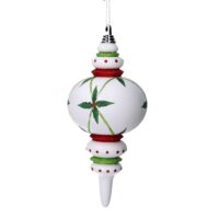 Sfera plastica puntale agrifoglio cremacm h33