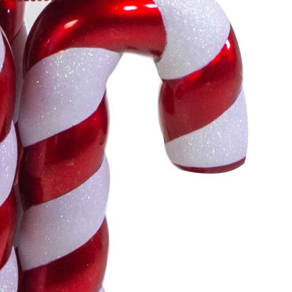 Statua plastica bastoncini di zucchero bianco e rosso cmh168