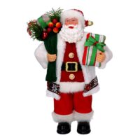 Babbo natale tessuto bianco e rosso conregali cmh30