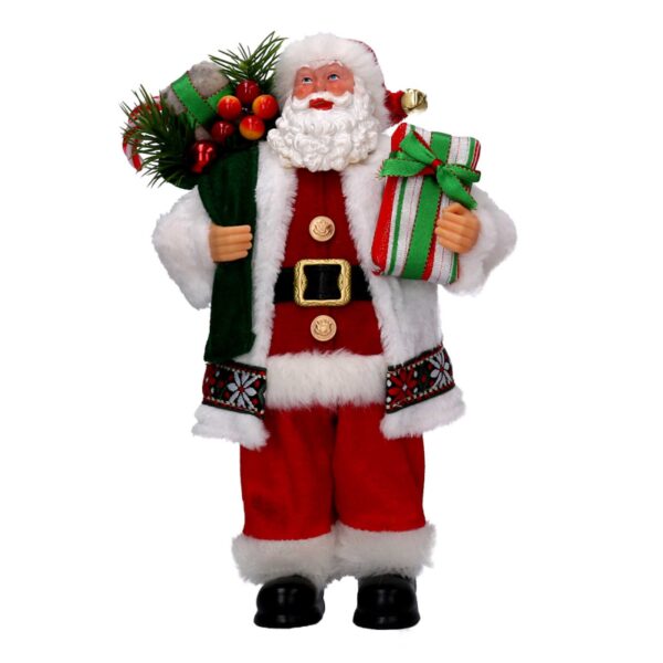 Babbo natale tessuto bianco e rosso conregali cmh30
