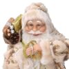 Babbo natale tessuto bianco oro cm 18x9h45