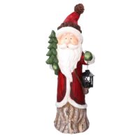 Babbo natale resina rosso cm 22x29h77