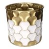 Portavaso metallo 1-2 oro bianco tondo cm ø33h30