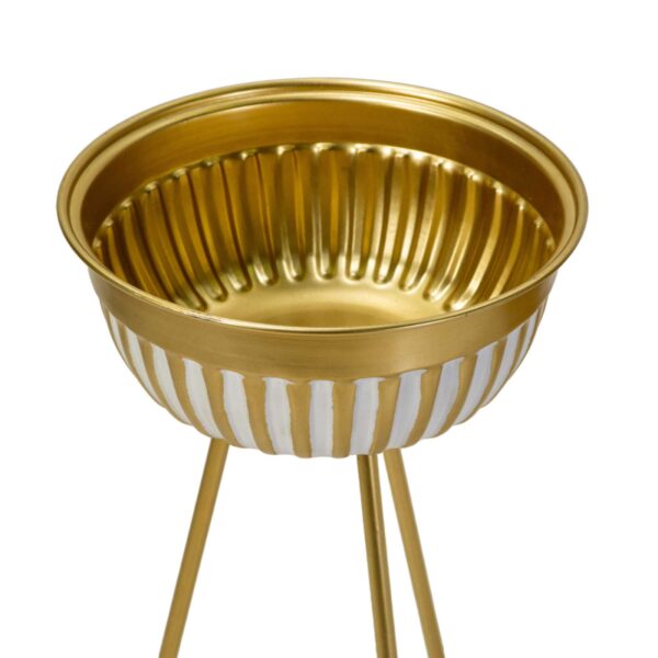 Portavaso metallo 1-3 oro bianco tondo cm ø32,5h71,5