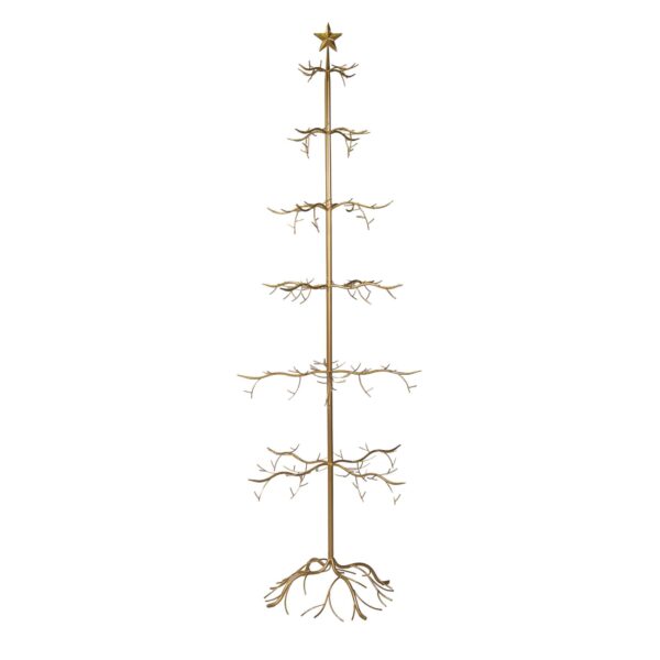 Albero di natale metallo oro cm 73x73h200