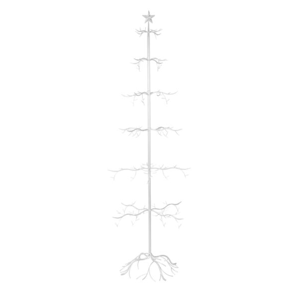 Albero di natale metallo bianco cm 73x73h200