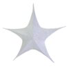 Stella pieghevole tessuto effetto glitter argento cm 135x0x135