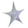 Stella pieghevole tessuto effetto glitter argento cm 135x0x135