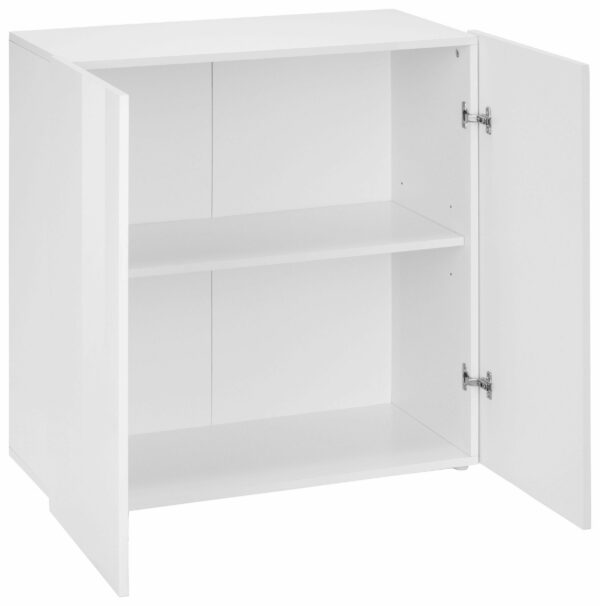Armadietto Onda 2 ante - bianco laccato lucido - immagine 2