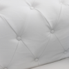 DIVANO 3 POSTI CHESTERFIELD IN ECOPELLE BIANCO - immagine 3