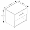 COMODINO NIGHTSTAND BIANCO E BIANCO - immagine 3