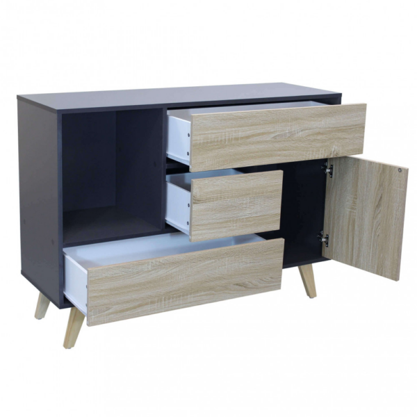 MOBILE EMORY GRIGIO E NATURALE - immagine 2