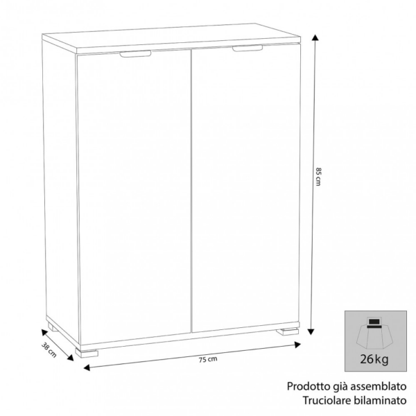 MOBILETTO 2 ANTE NATURALE - immagine 3