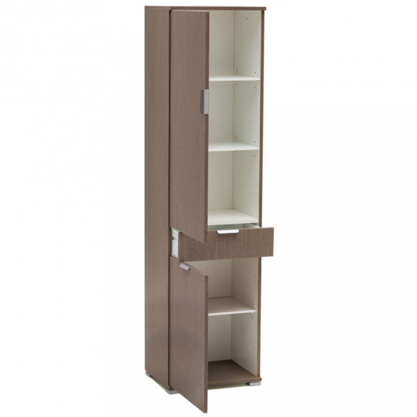 ARMADIO CON 2 ANTE E 1 CASSETTO ROVERE GRIGIO - immagine 2