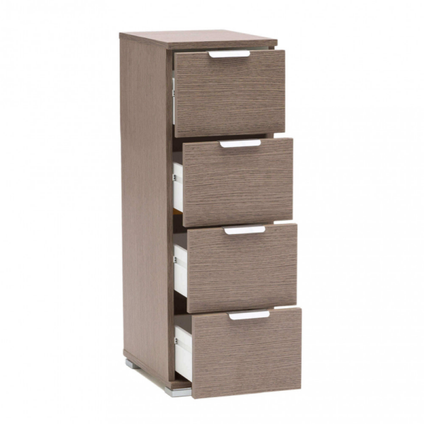 CASSETTIERA 4 CASSETTI ROVERE GRIGIO - immagine 2