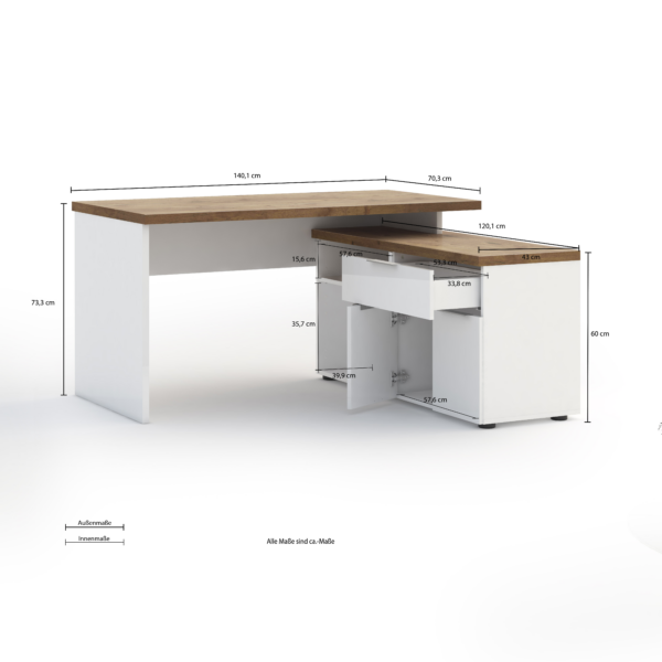 Scrivania con dattilo IDEA made in Italy - immagine 2