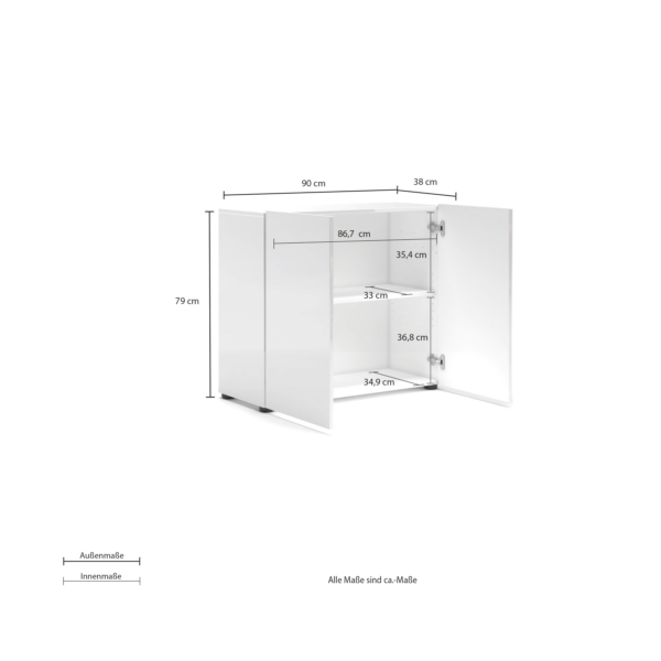 Sideboard a 2 ante MISTER GIORNO made in Italy - immagine 2
