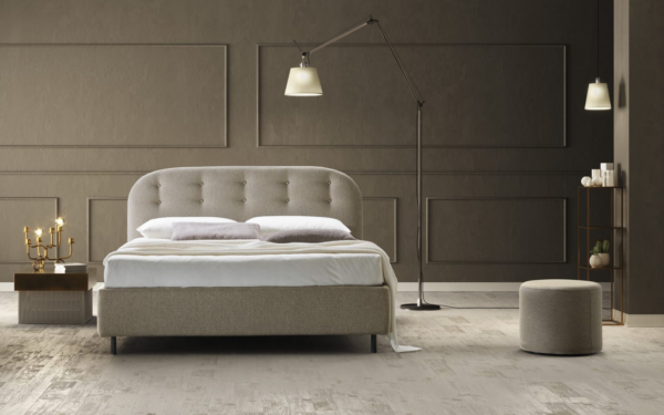 Letto matrimoniale Bianca con bottoni made in Italy