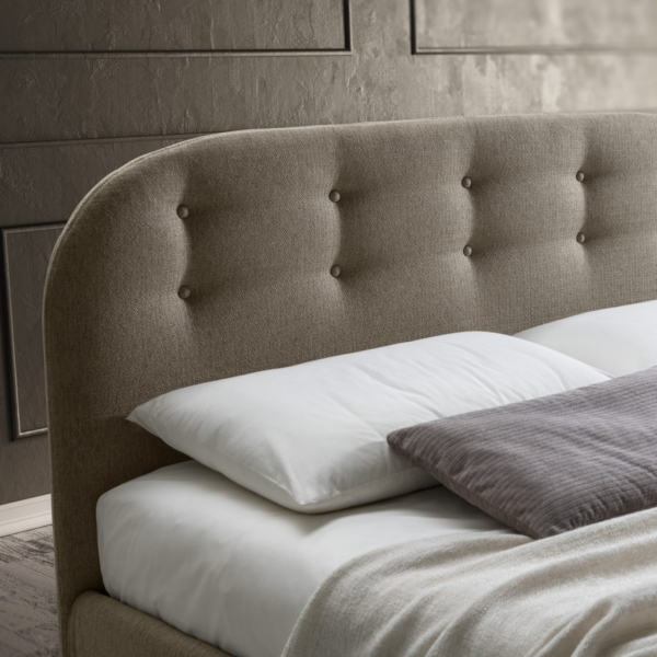 Letto matrimoniale Bianca con bottoni made in Italy - immagine 3