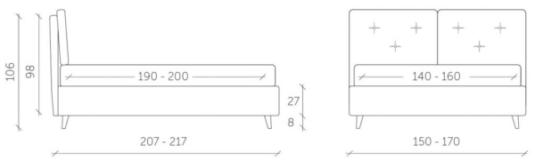 Letto matrimoniale Fiona made in Italy - immagine 7