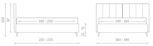 Letto matrimoniale Camilla made in Italy - immagine 5
