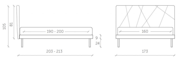 Letto matrimoniale Chiara struttura made in Italy - immagine 5