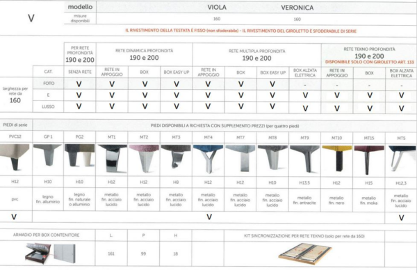 Letto matrimoniale Viola made in Italy - immagine 8