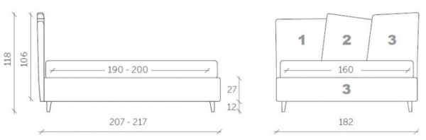 Letto matrimoniale Viola made in Italy - immagine 7