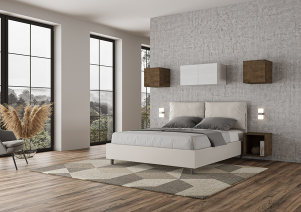 Letto imbottito Matrimoniale 160x190 cm tessuto Labirinto Antea