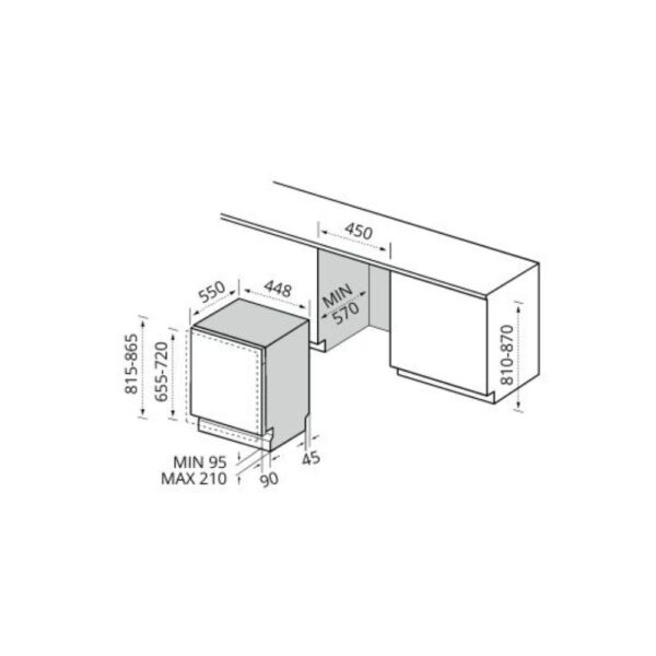Lavastoviglie ad incasso MKDWFI450710EPE 7 programmi 10 coperti 45 cm Master Kitchen