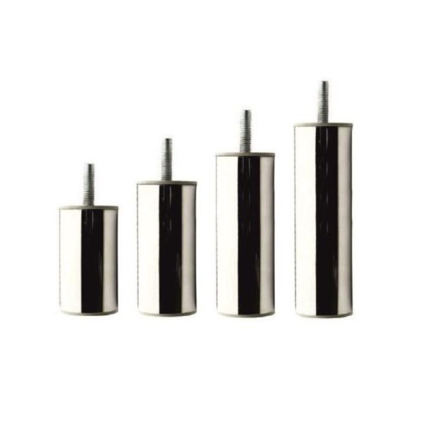 Piede in metallo cromato diametro 4,2 cm altezza 10 cm