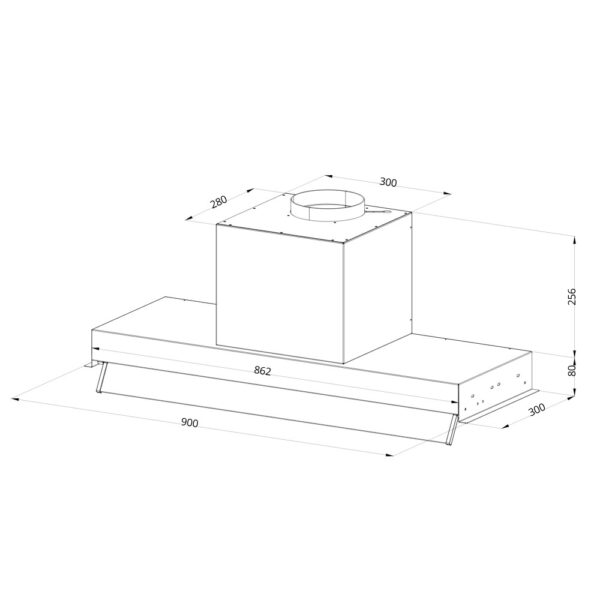 Cappa sottopensile Samet Kripto90 inox classe D