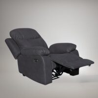 Poltrona Chicago reclinabile elettrica in tessuto Twist 20 grigio