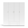 Armadio 4 ante 2 cassetti Seba 4 colore bianco - immagine 3